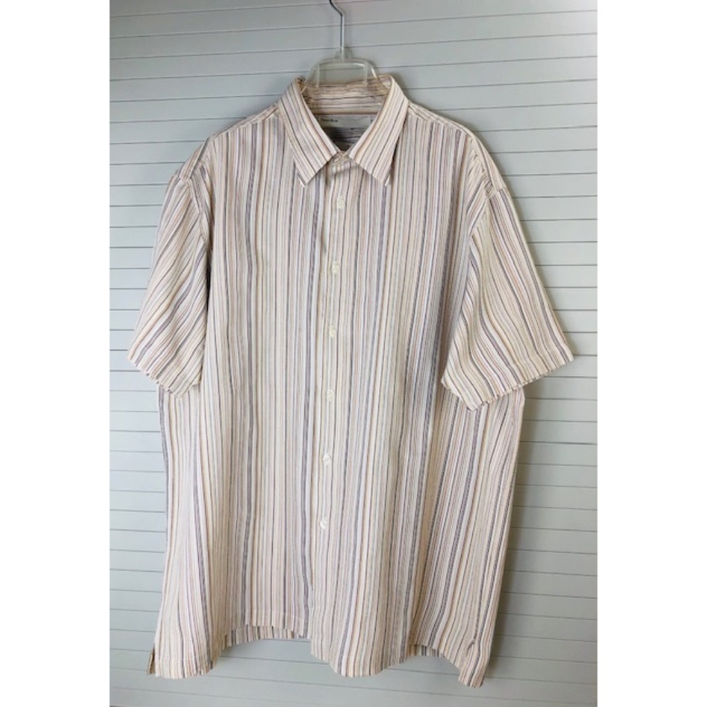 NWT Perry Ellis Striped Seersucker Shirt - Picture 2 of 5